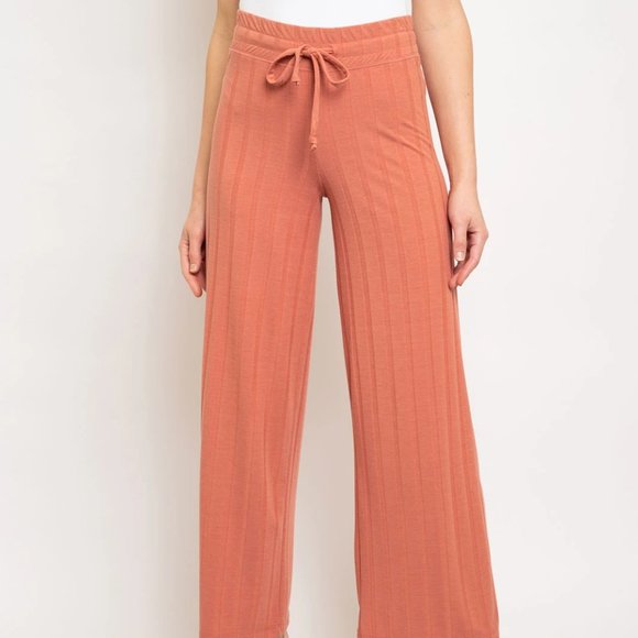SPRINGTIME CASUAL COMFY PANTS- rust - Picture 3 of 8
